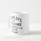 補助世界の最も素晴らしい先生 コーヒーマグカップ (正面左)