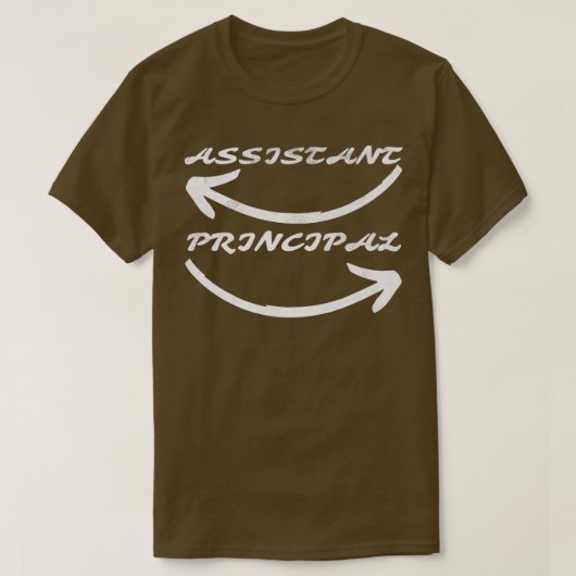 補助主体矢印デザイン先生戻る Tシャツ (デザイン正面)