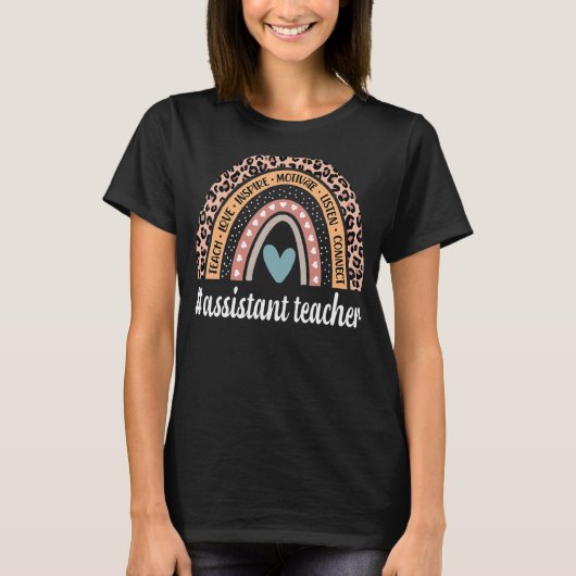 補助先生100th日の学校の先生雨 tシャツ (正面)