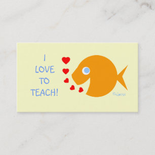 補助基本先生の金魚のテンプレート 名刺