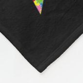 補助女性自閉症意識奈々と祖父 フリースブランケット (角)