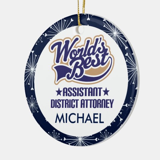 補助検察官のパーソナライズなオーナメント セラミックオーナメント (左)