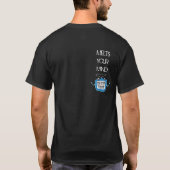補助的な文化暗いデザイン Tシャツ (裏面)