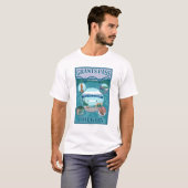 補助金のパス、OregonScenic旅行ポスター Tシャツ (正面フル)