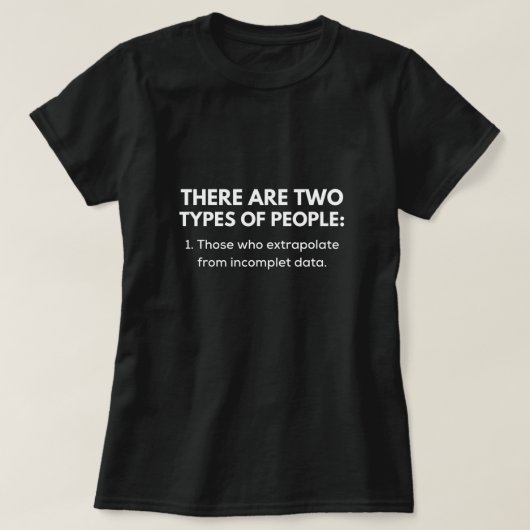 補完データから補外する人 Tシャツ (デザイン正面)