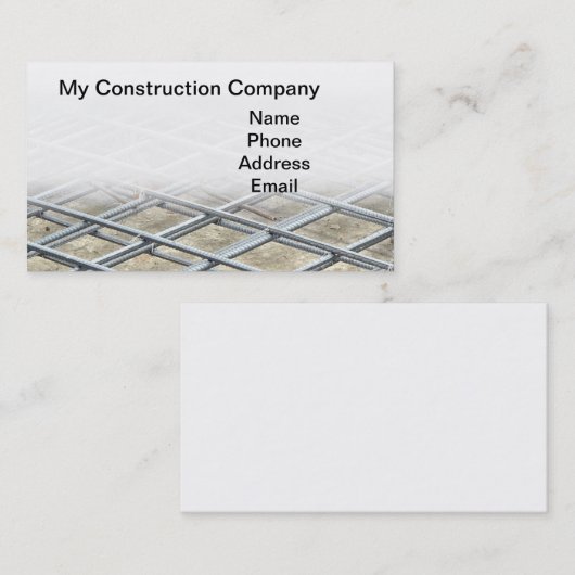 補強された鋼鉄基礎バー 名刺 (正面/裏面)