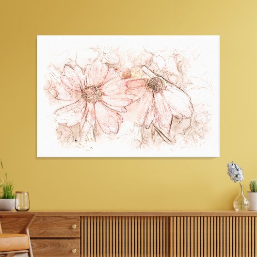 補液フローラ水色ID712 キャンバスプリント (インサイチュ (リビング))