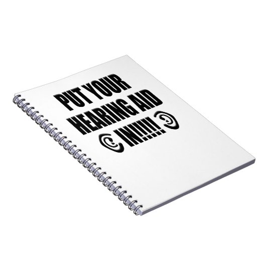 「補聴器を入れて!!!」 ノートブック (右側)