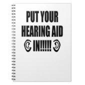 「補聴器を入れて!!!」 ノートブック (正面)