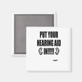 「補聴器を入れて!!!」 マグネット (正面/裏面)