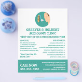 補聴器アイコン、聴専門医、聴科診療所 チラシ (シングル)