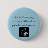 補聴器 缶バッジ (正面)