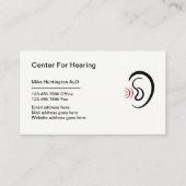 補聴器 耳鼻科 予約 診察券テンプレート 名刺 (正面)