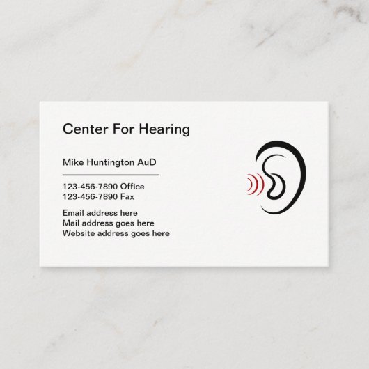 補聴器ENT名刺 名刺 (正面)