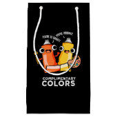 補色のユーモア満載ペイントパン ダークBG スモールペーパーバッグ (正面)