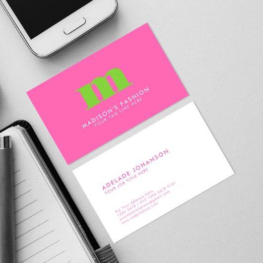 補色 |ファンシーイニシャル 名刺