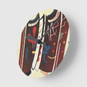 補足の抽象芸術のKandinskyブラウン ラウンド壁時計 (傾斜)