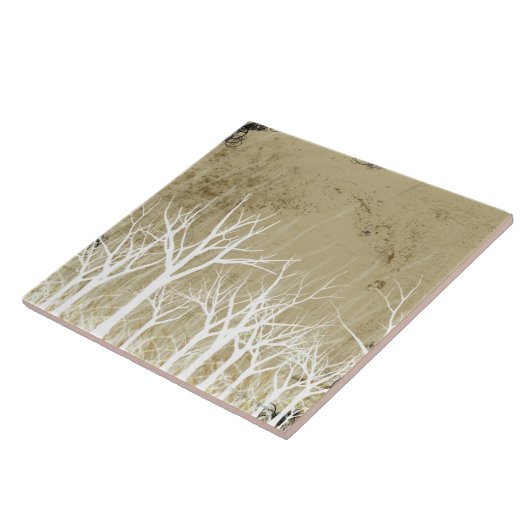 裸の冬の木 タイル (側面)