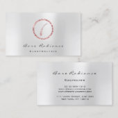 裸の放射電気電解ろう付け美しいグレー 名刺 (正面/裏面)