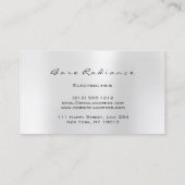 裸の放射電気電解ろう付け美しいグレー 名刺 (裏面)