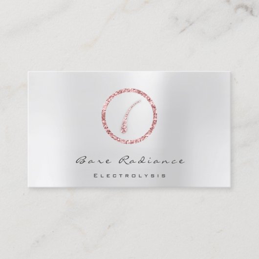 裸の放射電気電解ろう付け美しいグレー 名刺 (正面)