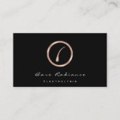 裸の放射電気電解ろう付け美しいバラ 名刺 (正面)