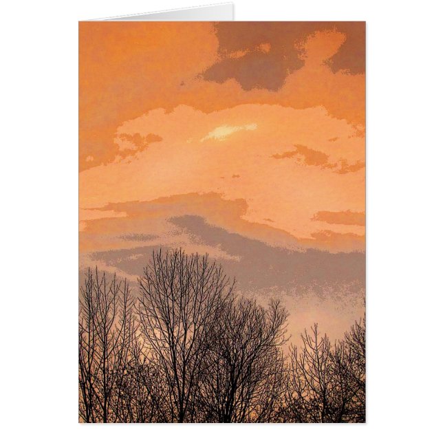 裸の木との日没 (正面)