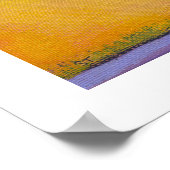 裸の木のカラフルアートモダン絵画四季 ポスター (角)