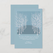 裸の木の葬式のサンキューカード サンキューカード (正面/裏面)