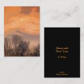 裸の木ATCの日没 名刺 (正面/裏面)