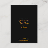 裸の木ATCの日没 名刺 (裏面)