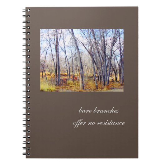 裸の枝、抵抗ジャーナル無し ノートブック (正面)