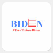 裸の棚バイデン氏空 スクエアシール (正面)