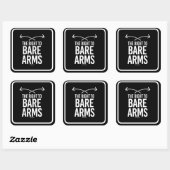 裸の武器への権利 – ガイフィットネス-.png スクエアシール (シート)