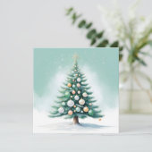 裸の緑の松の木 | 銀緑オレンジ シーズンカード (スタンド正面)