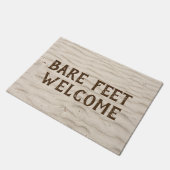 裸の足は砂の上で歓迎 ドアマット (アングル)