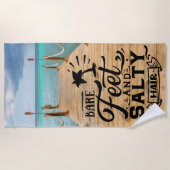 裸の足 ビーチタオル (正面)