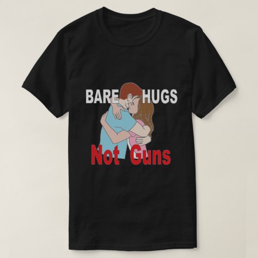 裸ハグノンガンズアンチ銃Tシャツ Tシャツ (デザイン正面)