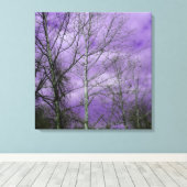 裸木のキャンバスで冬の空 キャンバスプリント (インサイチュ (ウッドフロア))