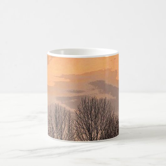 裸木の夕日 コーヒーマグカップ (中央)