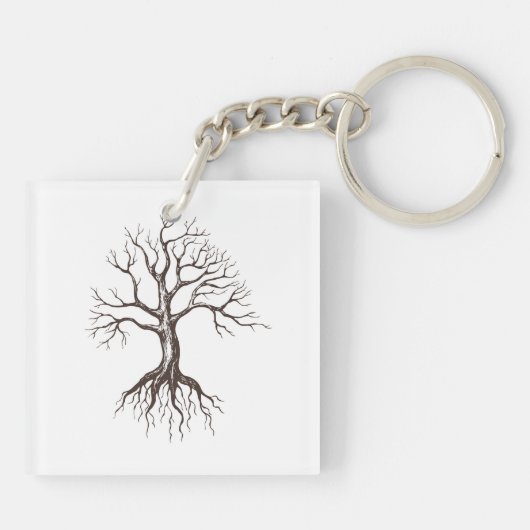 裸木 キーホルダー (裏面)