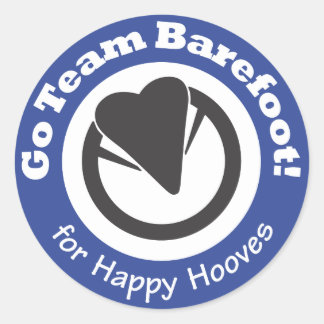 裸足でチームに行け！シール ラウンドシール