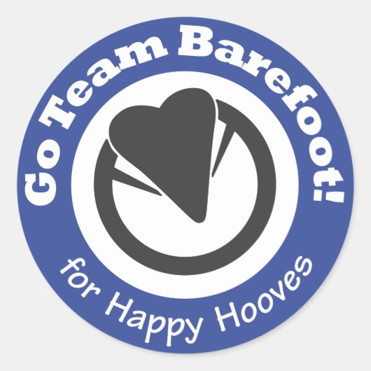 裸足でチームに行け！シール ラウンドシール (正面)