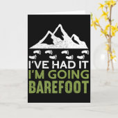 裸足で自然を感じよう 面白い Barefoo T カード (黄色い花)