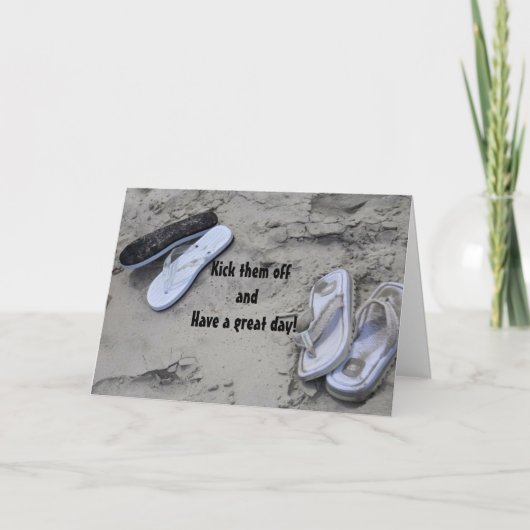 裸足で走お前の誕生日におもしろいを持つ カード (正面)