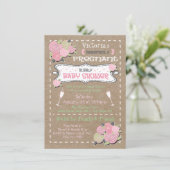 裸足と妊娠バブリー赤ちゃんシャワー招待状 招待状 (スタンド正面)