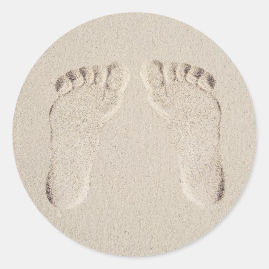 裸足のプリントインサンド ラウンドシール (正面)