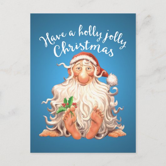 裸足サンタホリークリスマすてきス シーズンポストカード (正面)