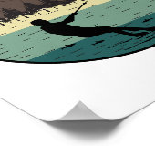 裸足スキー水上スポーツモーターボート ポスター (角)