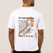 裸足トップ10 Tシャツ (裏面)